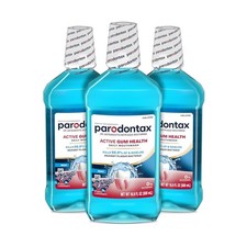 Active Gum Health Mouthwash: Antibacterial, Mint, 3x16.9 oz for Fresh Breath