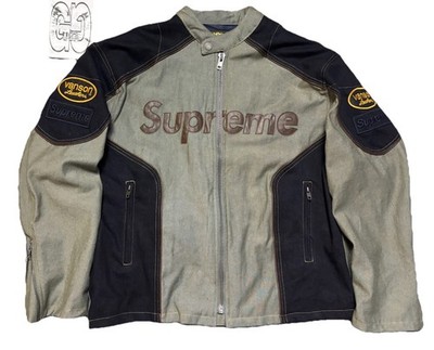 Supreme x Vanson Leathers Cordura Cotton Jacket Denim Blue | eBay UK