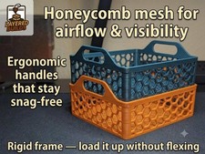 Stackable Honeycomb Utility Crate  Modular Storage Basket  Choose Pack  Color