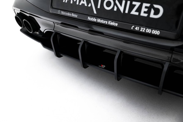 Heckansatz Diffusor Passend FüR Mercedes-Amg Cle 53 C236 Schwarz-Rot-image