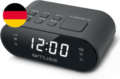 MUSE M-10 CR Radiowecker Mit Led-Display, Zwei Weckzeiten | Dimmbar | 20 Sendesp