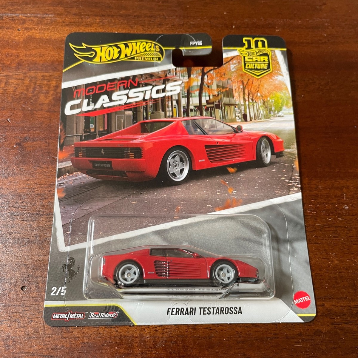 Hot Wheels Car Culture Modern Classics Ferrari Testarossa, New for