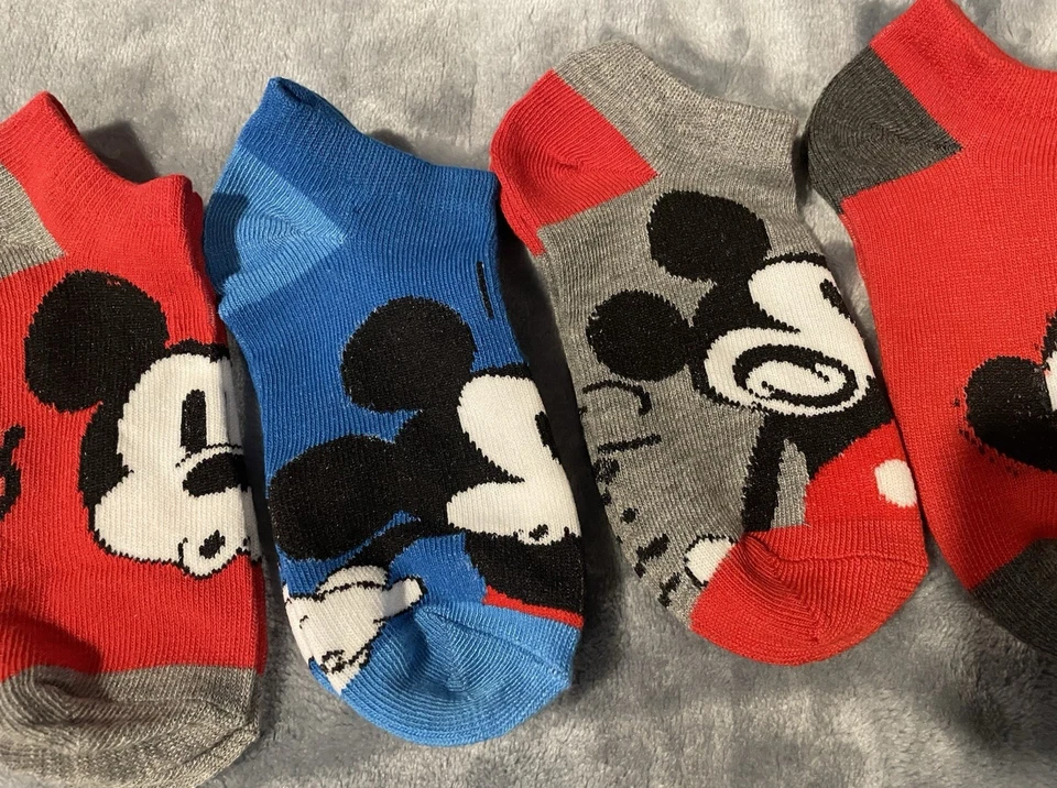 Pack de 6 pares de calcetines Disney Mickey Mouse, zapato para niños talla 10-4, nuevos con etiquetas Foto 4 de 4