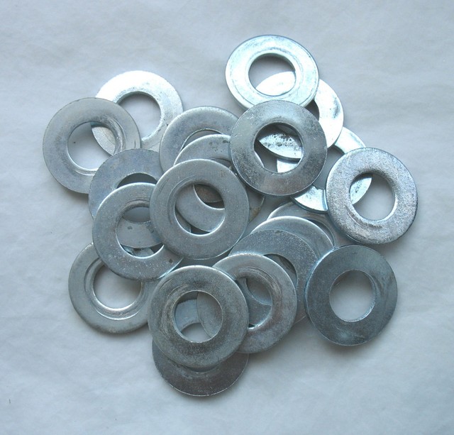 Lot (20) Zinc Plated Steel 1/2" Flat Washers 11/16" OD Standard Hardware Grade eBay