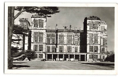 Hardwick Hall Chesterfield West Front National Trust Eigentum 1960er RPPC Postkarte