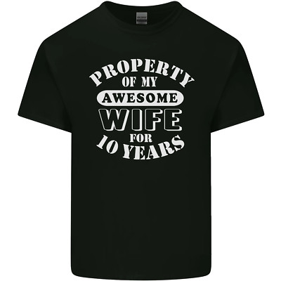 10 Jahre Hochzeitstag 10. lustige Frau Herren Baumwolle T-Shirt Tee Top