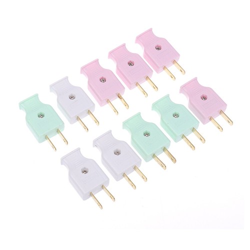 5/10PCS US Assemble Wiring Plug Adapter 2Pole Connector Male Socket Plug _yi - Afbeelding 10 van 12