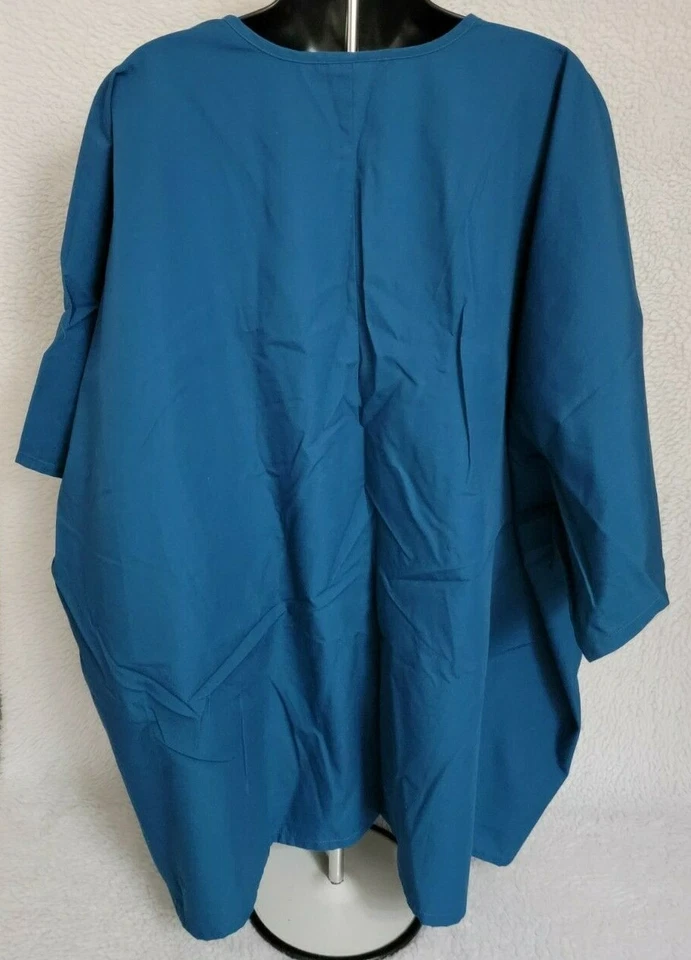 Cherokee Mens Womens Scrub Shirt Size 4XL XXXXL 4X Large Bluish Green - Image 4 of 4