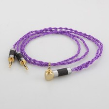 Right Angle 2.5mm Balanced to 2x 3.5mm Headphone Cable f Hifiman ANANDA ah-d7200