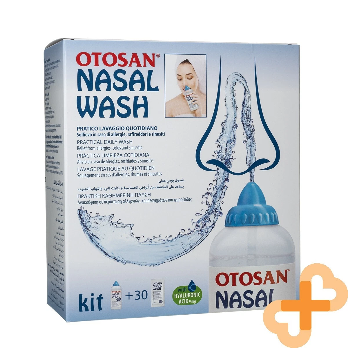 OTOSAN Nassal Wash Kit Bottle 30 Sachets Relief From Allergies Colds  Sinusitis