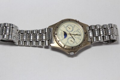 SEIKO vintage ALBA CARIB V33F-6B20 sun moon analog watch Japan | eBay