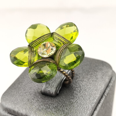   Konplott Ring Fingerring Perle Zirkonia Dame Damenring Strass Bronze 206  