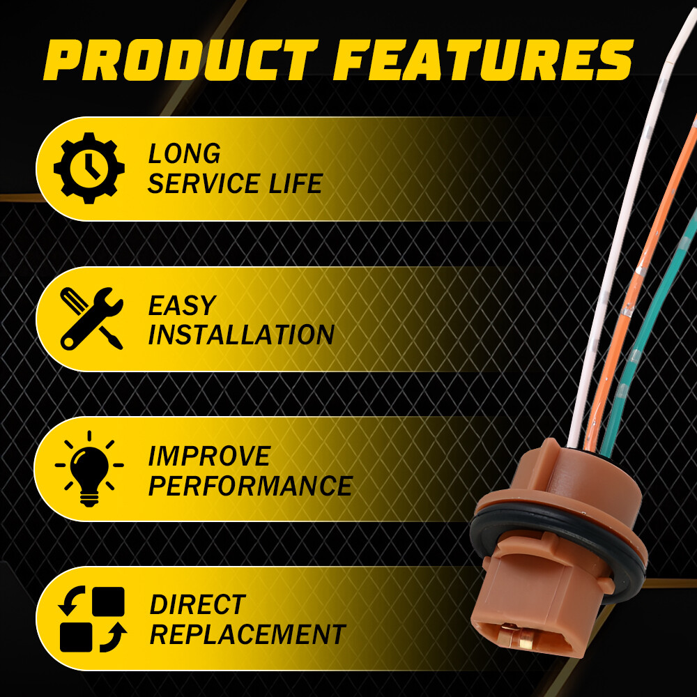 Pigtail Wire Female Socket 7443 Two Harness For Brake Stop Tail