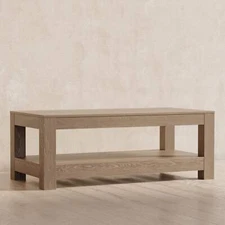 Maven Lane Open Box - Paulo Wooden Coffee Table in Weathered Grey Finish