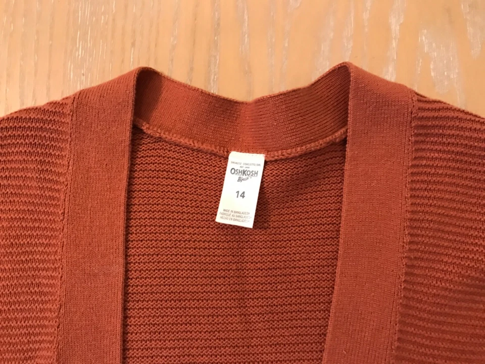 Lote de 2 suéteres antiguos azul marino y Oshkosh para niñas talla 14 Foto 3 de 4