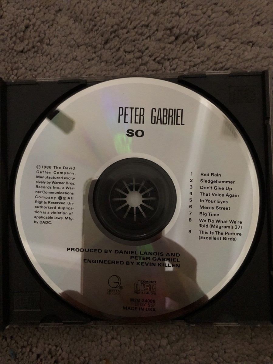 Peter Gabriel (1986) So Album [CLUB EDITION] CD | eBay