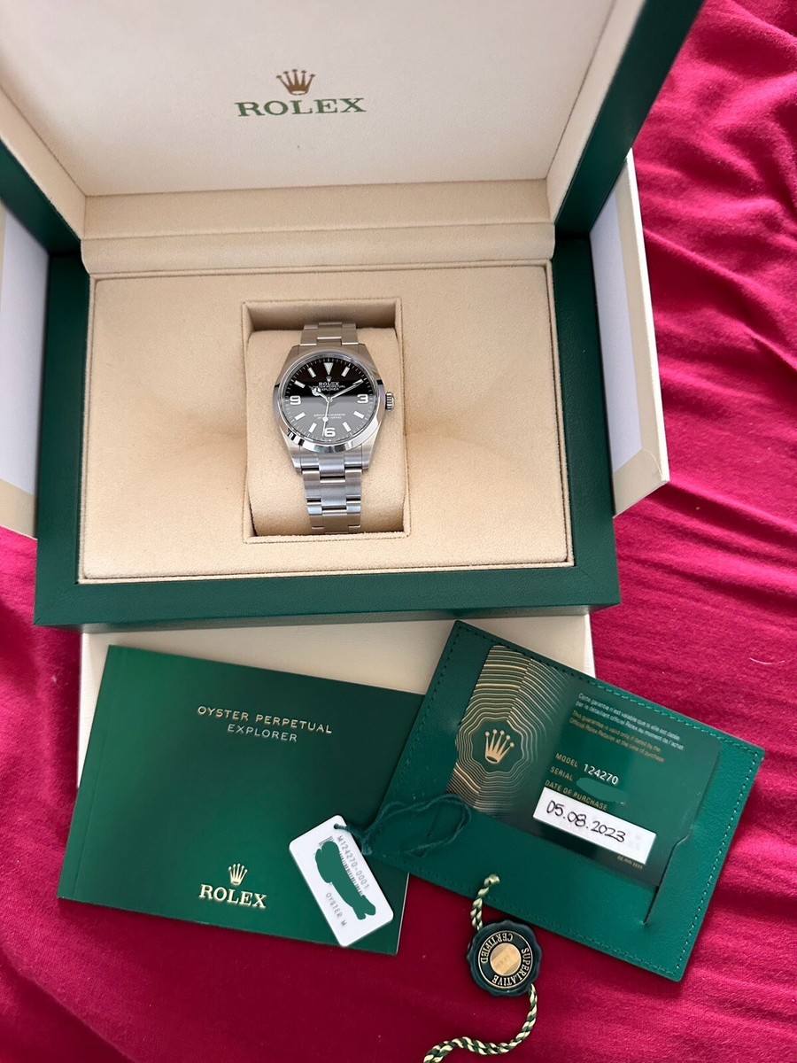 Rolex Explorer I 36mm 124270 Pre-Owned 2023 Full Kit | eBay Rolex Explorer I 36mm 124270 Pre-Owned 2023 Full Kit | eBay