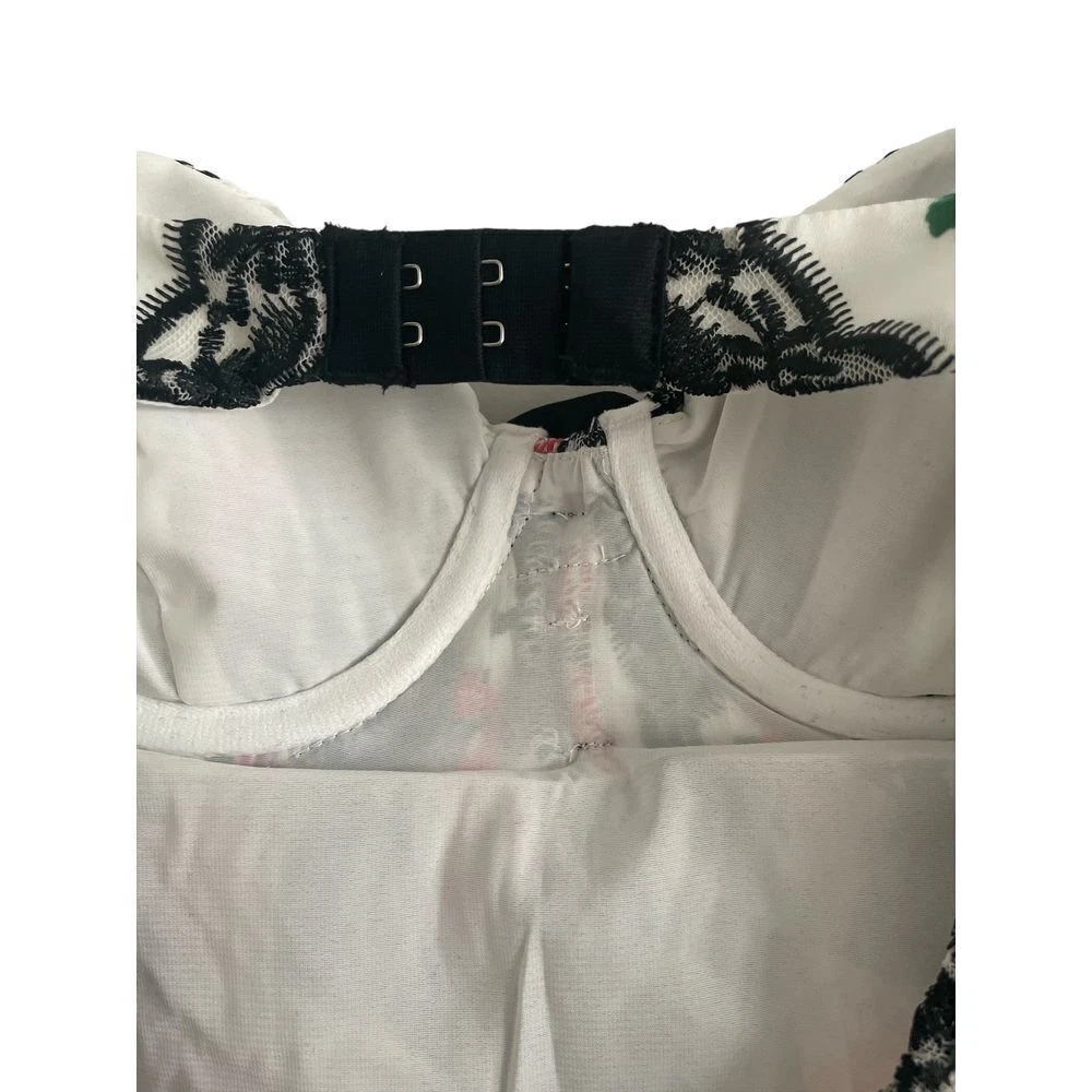 VALENTINO Mini Abito Greta Nuovo For Love and Lemons Taglia Extra Small Nero Pizzo Rose Rosse