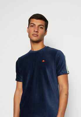 ellesse Navy T-Shirt Tee Sports Cotton Crew Neck Top Size Mens Youths XS,S  Blue