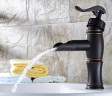 NEW "Water Pump Look" Style Black Oil Brass Bathroom Vessel Sink Lavatory Faucet