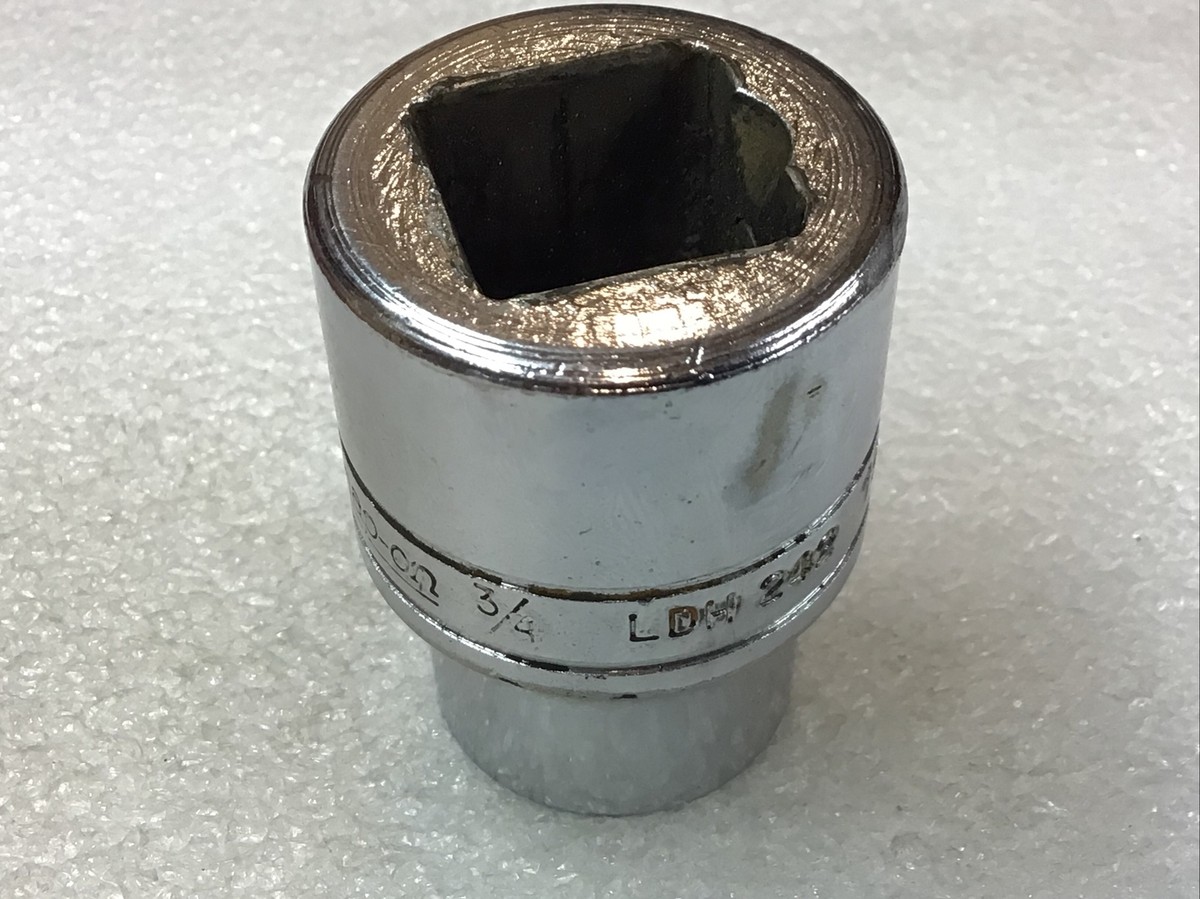 SNAP-ON#LDH242 - 3/4” & 19mm, Chrome,SHALLOW, 12 PT., SOCKET 3/4