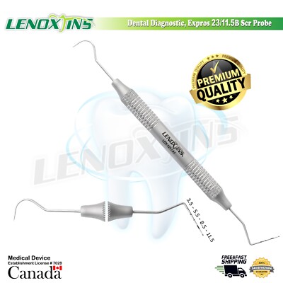 3x Dental Perio Probes-Explorer Double Ended, 23/ Williams, dental instruments