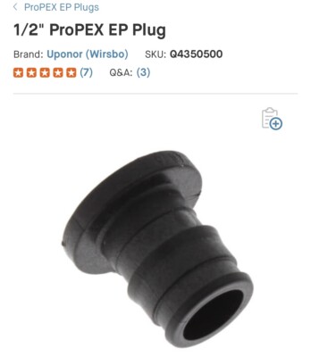 New Lot Of  41 Pcs. Uponor Q4350500 ProPEX EP Plug 1/2'' PEX (Wirsbo)