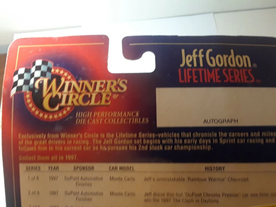 CÍRCULO DE GANADORES - SERIE JEFF GORDON - COCHE SPRINT 1987 - EMBALAJE ORIGINAL Foto 3 de 4