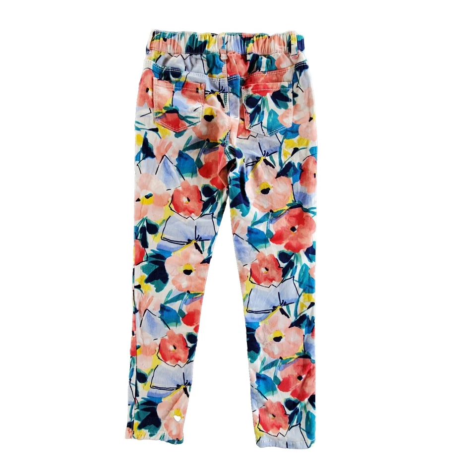 Pantalones Gymboree Rosa Rosa Azul y Verde Floral Elastizados Súper Ajustados Talla 10 Foto 2 de 4