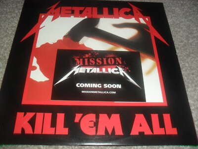 METALLICA -KILL'EM ALL- AWESOME RARE REISSUE LP VINYL USA MISSION METALLICA CARD