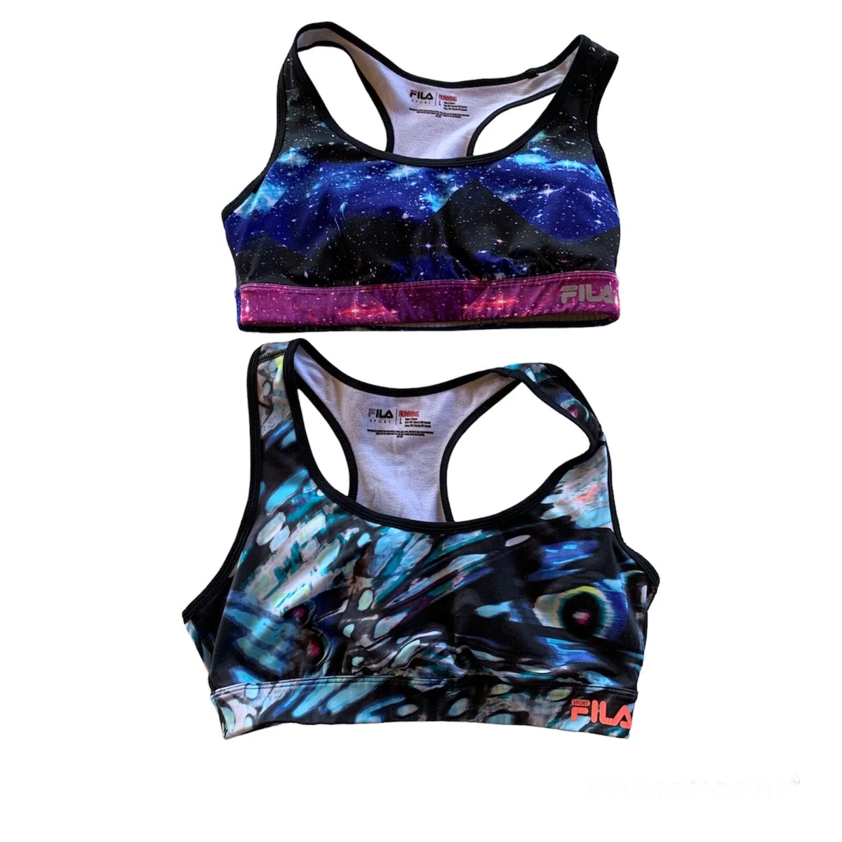 Lot of 2 Fila Sport Bras Running Bra Fitness Yoga Multicolor