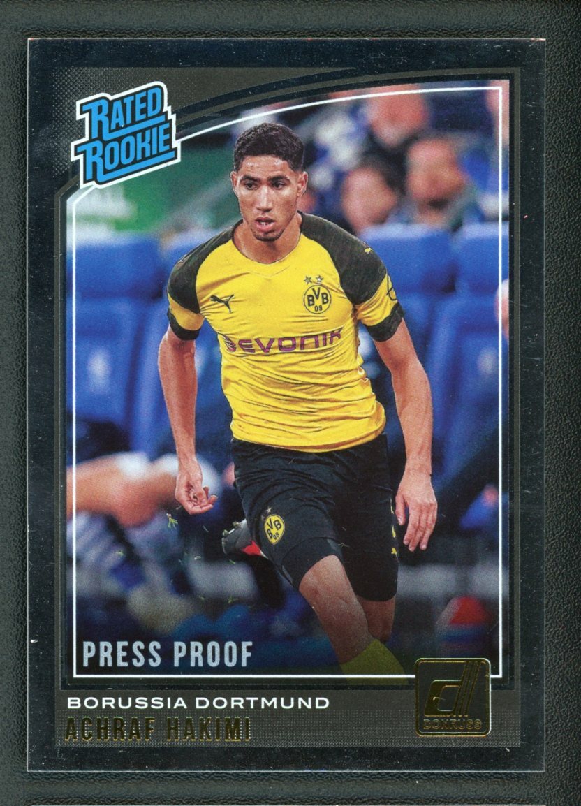 2018-19 Achraf Hakimi Panini Donruss Silver Press Proof Rated Rookie RC #181 