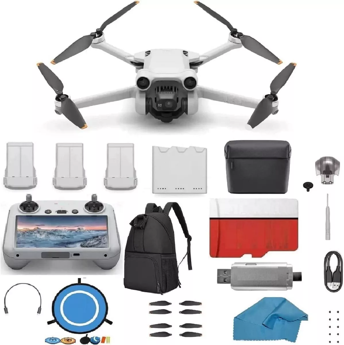 DJI Mini 3 Pro DJI RC   & Fly More Kit Plus Lightweight and Foldable  Bundle