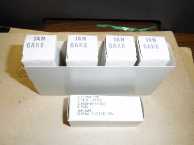 6AK6 GE General Electric JAN Tube Lot of 5 Pieces