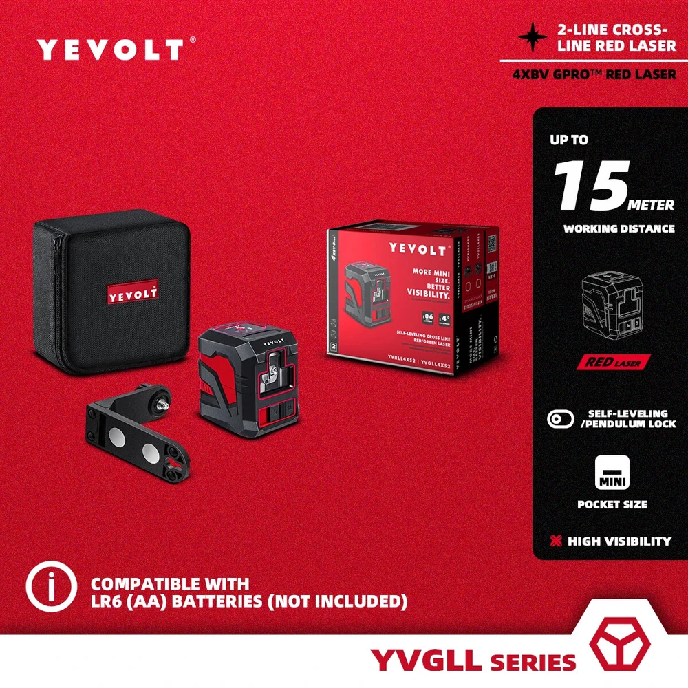 Self-Leveling Laser Level Kit with Magnetic Holder and Rotating Base for Construction Tools
