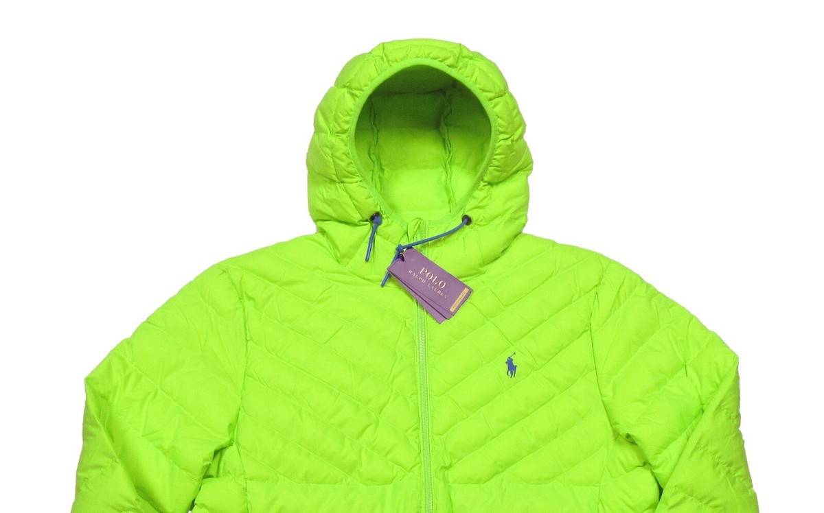 Polo Ralph Lauren Men's Neon Green Packable Quilted Puffer