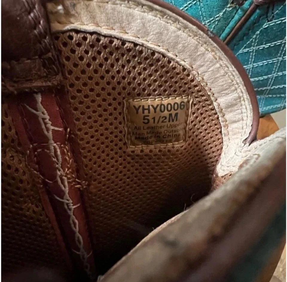 Mujer’s Twisted X Marrón y Turquesa Botas Vaqueras Talla 8.5 Mujer’s/5.5 Juvenil Foto 4 de 4