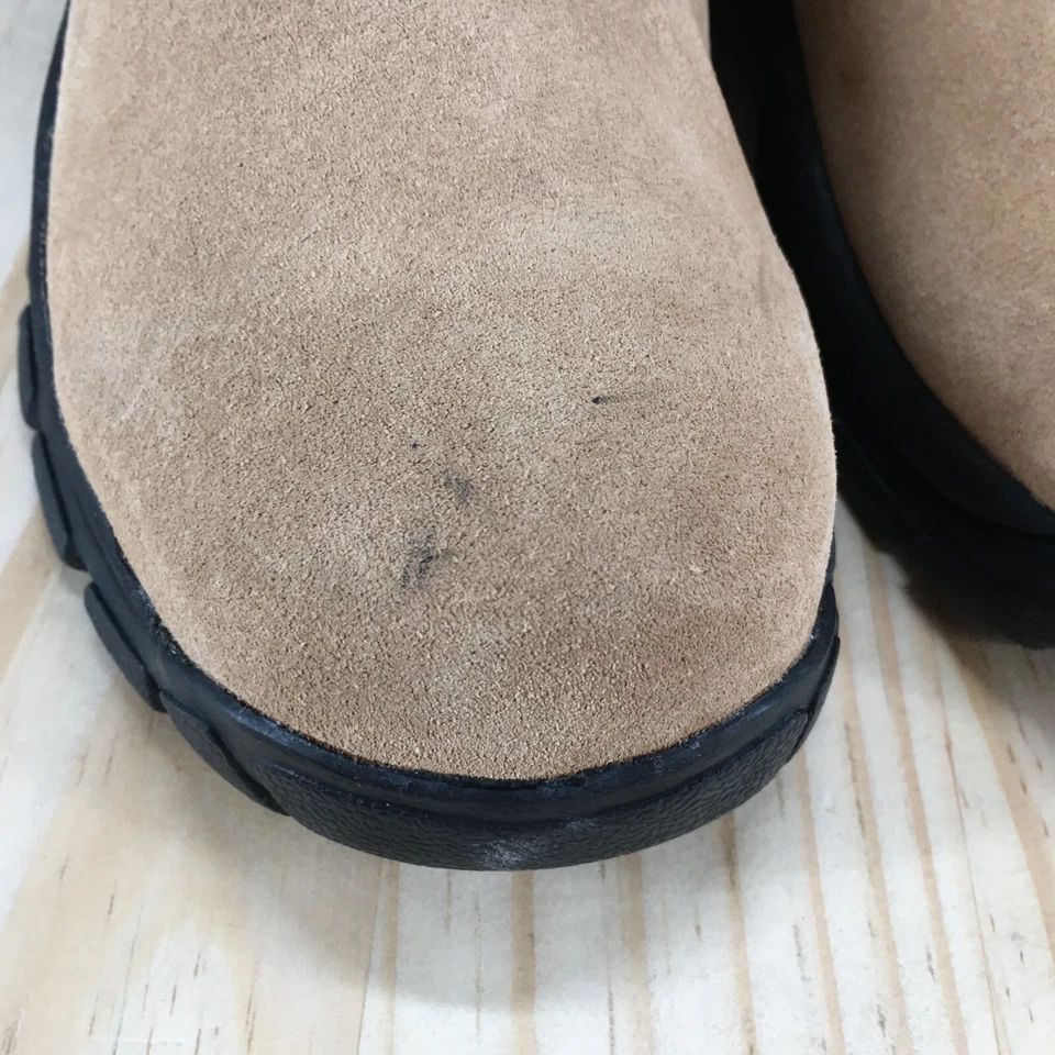 Lands End Boots Womens 7 B Mid Calf Back Zip Insulated Winter Boot Brown Suede - Image 4 of 4