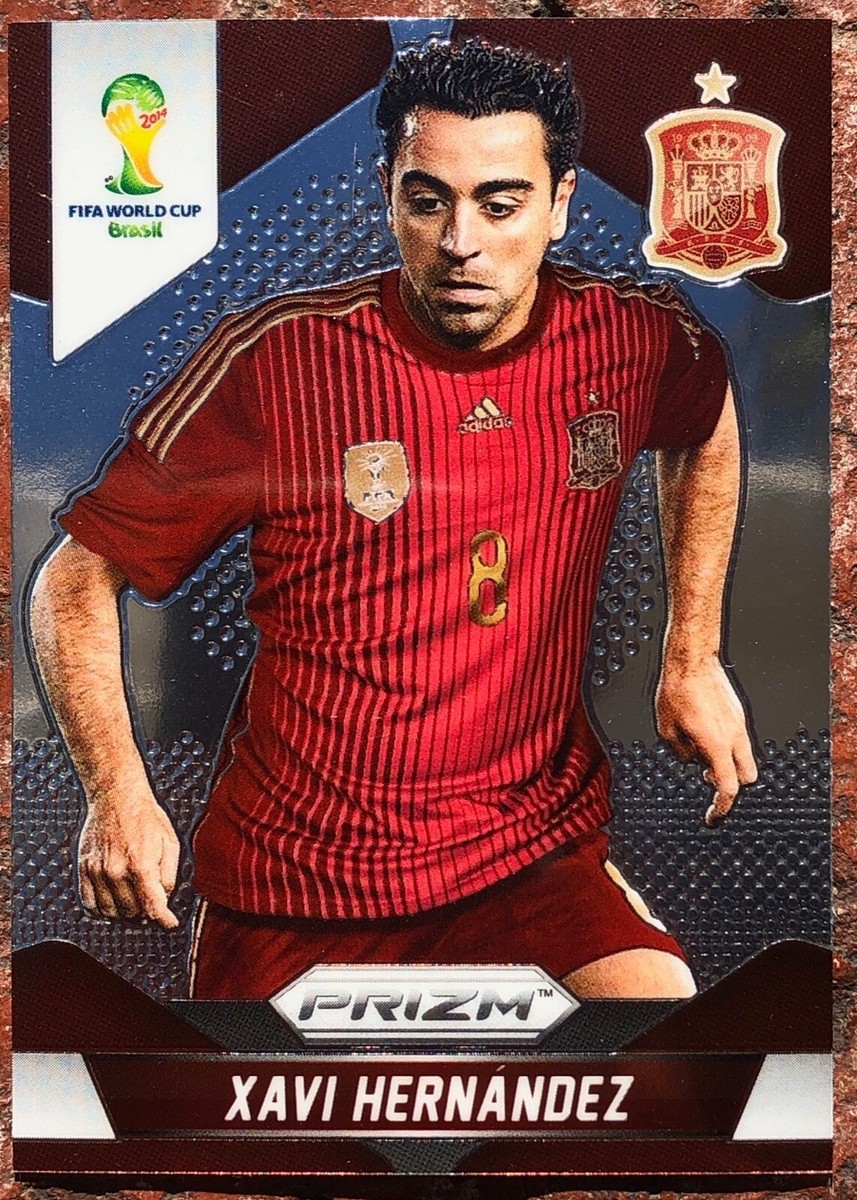 PANINI PRIZM XAVI HERNANDEZ PANINI 直筆サイン Xavi Hernandez Spain World Cup Panini 2014 Prizm Soccer Card