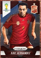 Xavi Hernandez Spain World Cup Panini 2014 Prizm Soccer Card