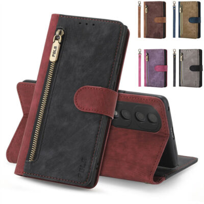 Zipper Leather Wallet Phone Case for Honor 200 100 50 60 90 X8D X7D Magic 8 7 6