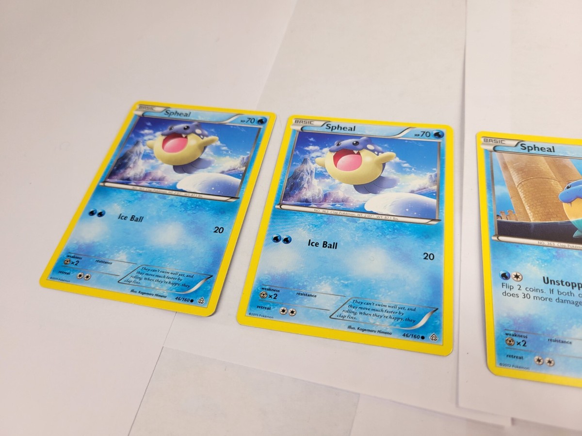 Spheal Pokemon Card TCG Lot Set of 4 Water Type For Decks Team Aqua's