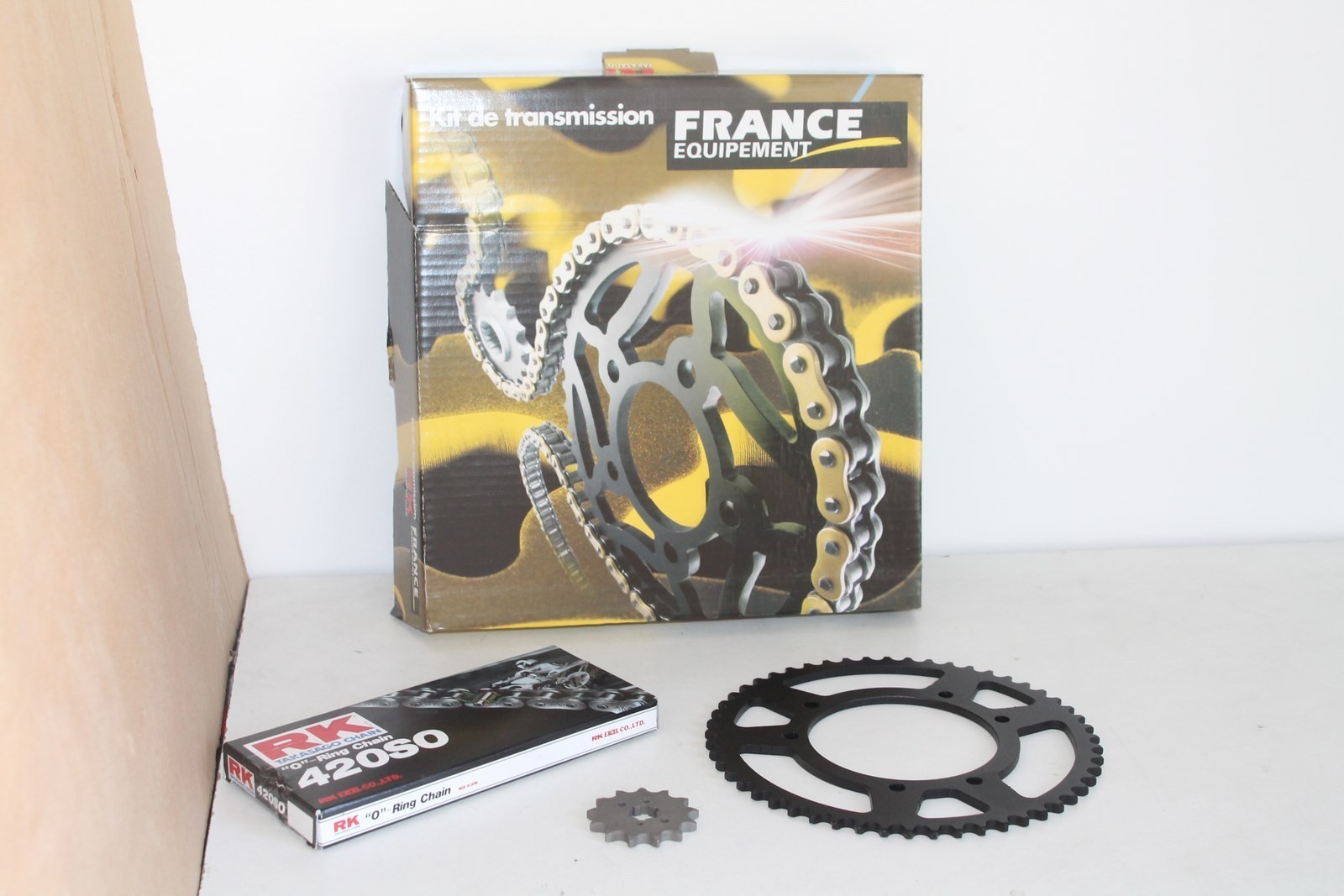 Kit chaine France Equipement anti-déraillement pour Derbi Senda 50 R X-Trem 2006