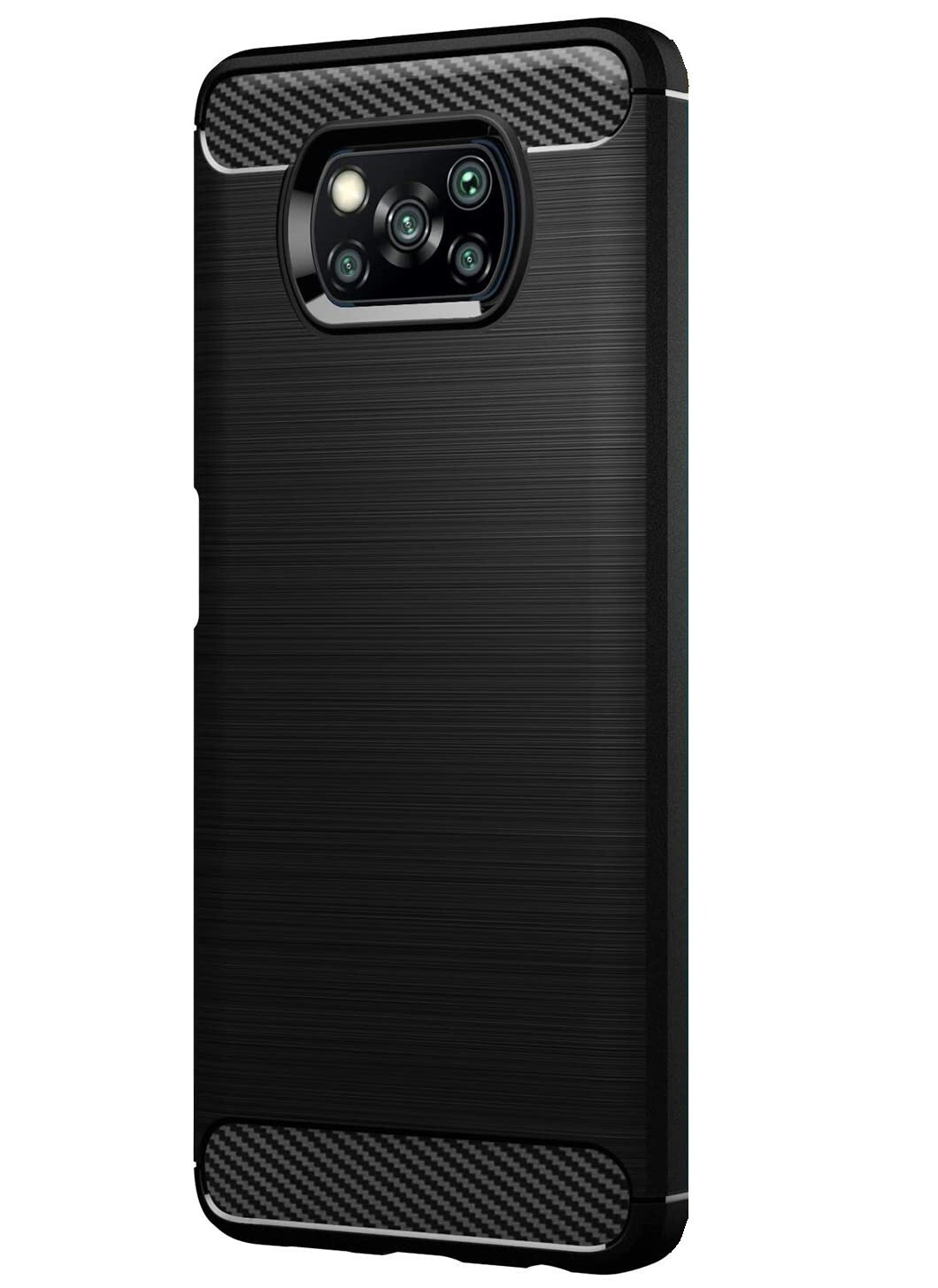 For XIAOMI POCOPHONE POCO X3 NFC CARBON FIBER SHOCKPROOF CASE HEAVY DUTY COVER