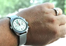 POLJOT STURMANSKIE CHRONOGRAPH 3133 vintage Soviet watch STAINLESS STEEL CASE