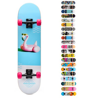 Skateboard HOLZ Kinder Board Kickboard Holzdeck Old School Kanadischer BIS 100KG