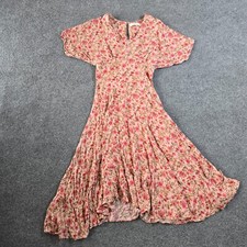 ASTR The Label Dress Womens Size Small Pink Floral A Line Cottage Prarie Modest