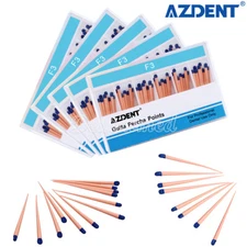60Pcs/Pack Obturación endodóntica dental Puntos universales de gutapercha F3