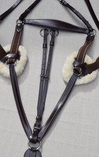 KL Select Black Oak 5-Point Breastplate - Elastic Inserts and Runing Martingale