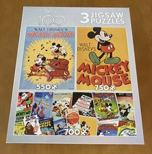 Ceaco Disney 100 Classic Mickey Mouse 3 Puzzles: 550 700 750 Open Box
